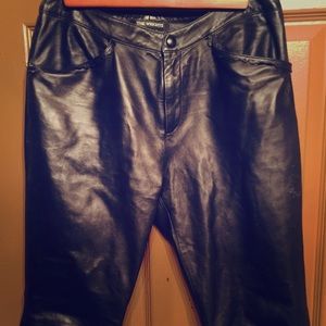 Soft Leather cropped pants. “The Wright’s”.